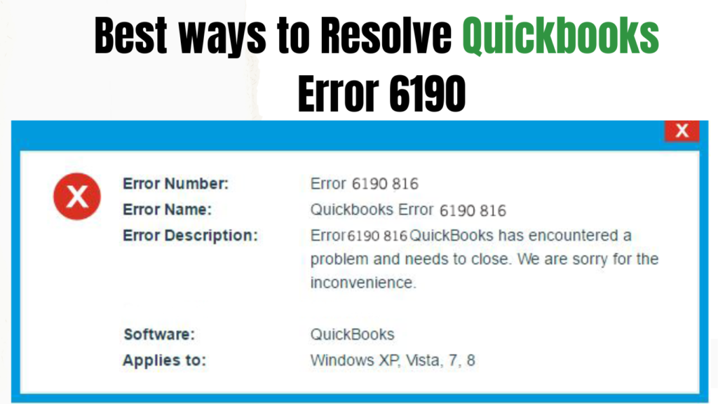 Quickbooks Error 6190